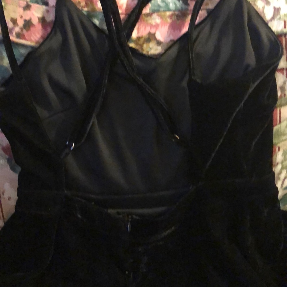 LBD! Black Velvet Spaghetti Strap - Picture 7 of 10